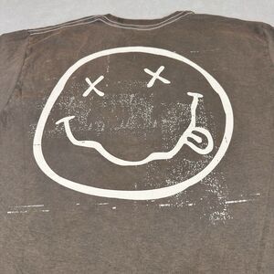Nirvana Band Concert Smiley T-Shirt M Vintage Rock Mineral Acid Wash Y2K Cobain